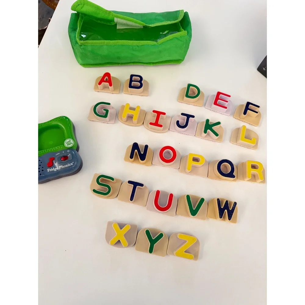 LeapFrog Fridge Phonics Magnetic Letter Set with Storage Bag Missing Letter C, M